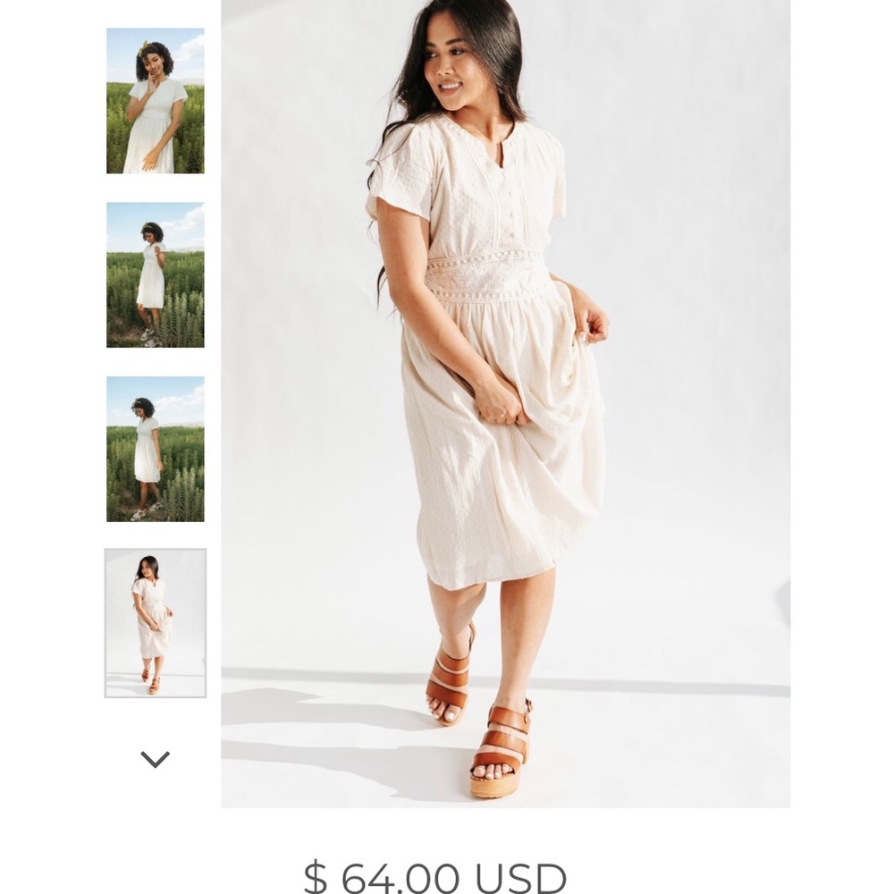 Cream lace dress